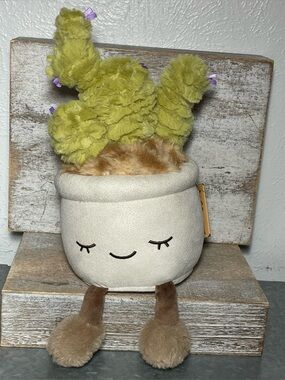 Greenhouse Plant Plush Soft Stuffed Cactus Potted Plush Flowers Colin 12" New